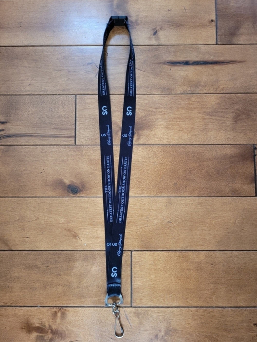 New Official Calgary Stampede Black Neck Lanyard with Metal Clip